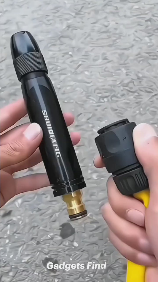 Portable High Pressure Washing Water Nozzle (Black)